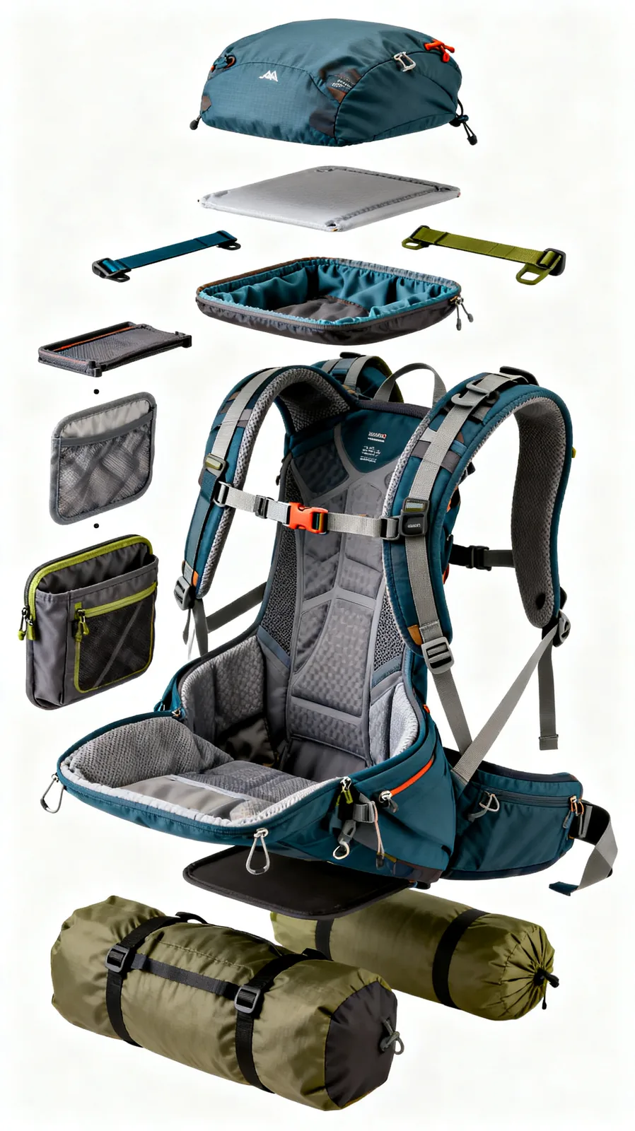 Backpack customization 鈥攅xploded component view